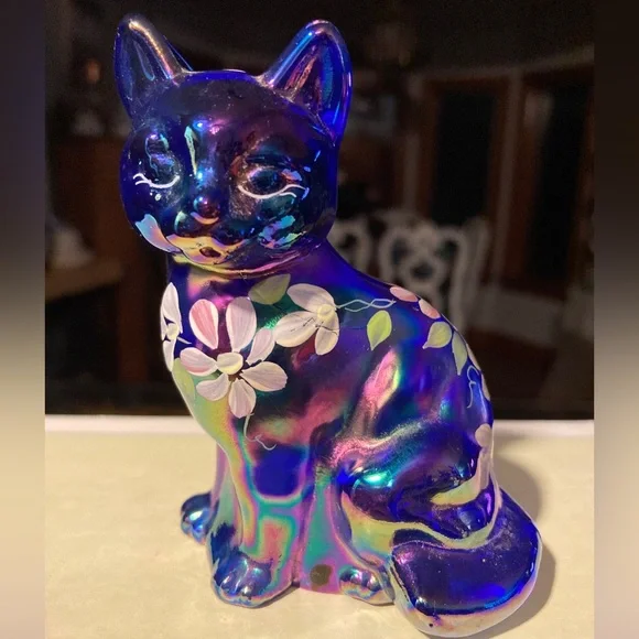 Fenton Glass | Accents | Vintage 99s Fenton Glass Carnival Blue